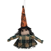 Stuffed Primitive Fabric Halloween Ornament  (4 Count Assortment)