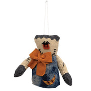 Stuffed Primitive Fabric Halloween Ornament  (4 Count Assortment)