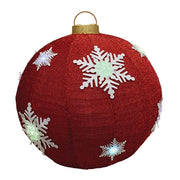 Collapsible LED Snowflake Ball Ornament  (2 Count Assortment)