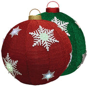 Collapsible LED Snowflake Ball Ornament  (2 Count Assortment)