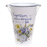 Together/Home Floral Bucket  (2 Count Assortment)