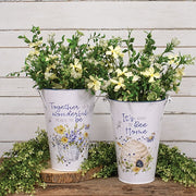 Together/Home Floral Bucket  (2 Count Assortment)