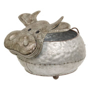 Hammered Metal Farm Animal Planter  (2 Count Assortment)