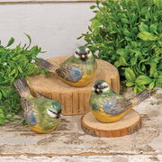 Resin Watercolor Bluebird - 3.5"L x 2.5"H  (3 Count Assortment)
