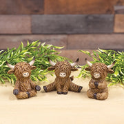 Resin Yoga Highland Figure  (3 Count Assortment)