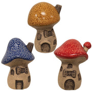 Terracotta Mushroom Fairy House  (3 Count Assortment)