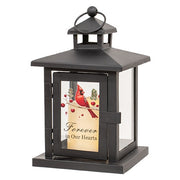 Flickering Inspirational Winter Cardinal Lantern - 8"H  (2 Count Assortment)