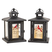 Flickering Inspirational Winter Cardinal Lantern - 8"H  (2 Count Assortment)