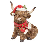 Resin Winter Holiday Highland Figure - 8.5"H  (2 Count Assortment)