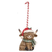 Resin Holiday Wear Highland Ornament  (3 Count Assortment)