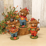 Resin Harvest Farmer Highland - 6"H  (3 Count Assortment)