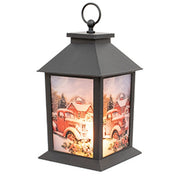 LED Fireglow Christmas Wonderland Lantern - 10"H  (3 Count Assortment)