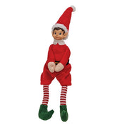 Dangle Leg Winter Elf Shelf Sitter - 14"H  (2 Count Assortment)