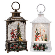 Winter Wonderland Spinning Water Globe Lantern  (2 Count Assortment)