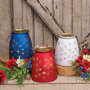 Glass Firecracker Luminary With 10 Count LED Light Strand  (3 Count Assortment)
