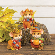 Resin Harvest Mouse - 4.5"H  (3 Count Assortment)