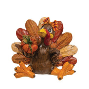 Resin Carved Look Harvest Turkey  (2 Count Assortment)