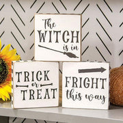 Fright This Way Square Block  (3 Count Assortment)