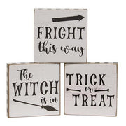 Fright This Way Square Block  (3 Count Assortment)