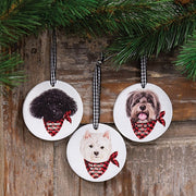 Doggy Christmas Wishes Round Ornament  (3 Count Assortment)