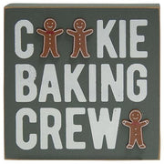 Cookie Baking Crew Box Sign & Gingerbread Man (Set of 2)