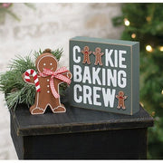Cookie Baking Crew Box Sign & Gingerbread Man (Set of 2)