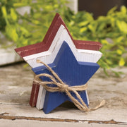 Wooden Red - White - & Blue Star Bundle (Set of 3)