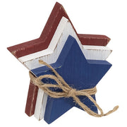 Wooden Red - White - & Blue Star Bundle (Set of 3)