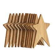 Unfinished Wooden Primitive Stars - 1.5" (12 Pack)