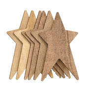Unfinished Wooden Primitive Stars - 4.5" (6 Pack)