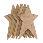 Unfinished Wooden Primitive Stars - 6" (6 Pack)