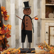 Skinny Wooden Top Hat Jacko On Base