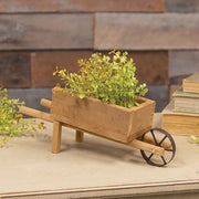 Distressed Wooden Wheelbarrow