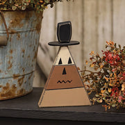 Distressed Wooden Top Hat Candy Corn Sitter
