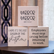 Mirror Mirror What the Hell Square Block  (3 Count Assortment)