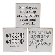 Mirror Mirror What the Hell Square Block  (3 Count Assortment)