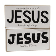 Jesus Kind of Day Block Sign  (2 Count Assortment)