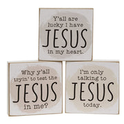 Jesus Today Square Block  (3 Count Assortment)