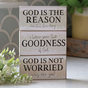 Goodness of God Block Sign  (3 Count Assortment)