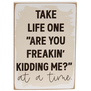 Are You Freakin Kidding Me Block Sign  (3 Count Assortment)