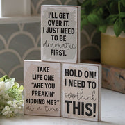 Are You Freakin Kidding Me Block Sign  (3 Count Assortment)