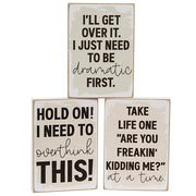 Are You Freakin Kidding Me Block Sign  (3 Count Assortment)