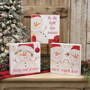 Snow Much Love Box Sign  (3 Count Assortment)