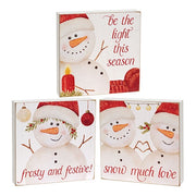 Snow Much Love Box Sign  (3 Count Assortment)