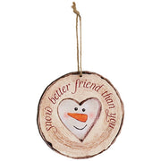 Snow Much Fun Wood Slice Ornament  (3 Count Assortment)
