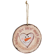 Snow Much Fun Wood Slice Ornament  (3 Count Assortment)