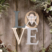 Silent Night Plaid Love Ornament