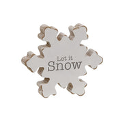 Let It Snow Sweater Snowflake Chunky Sitters (Set of 2)