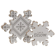 Let It Snow Sweater Snowflake Chunky Sitters (Set of 2)