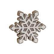 Layered Chunky Snowflake Sitters (Set of 2)